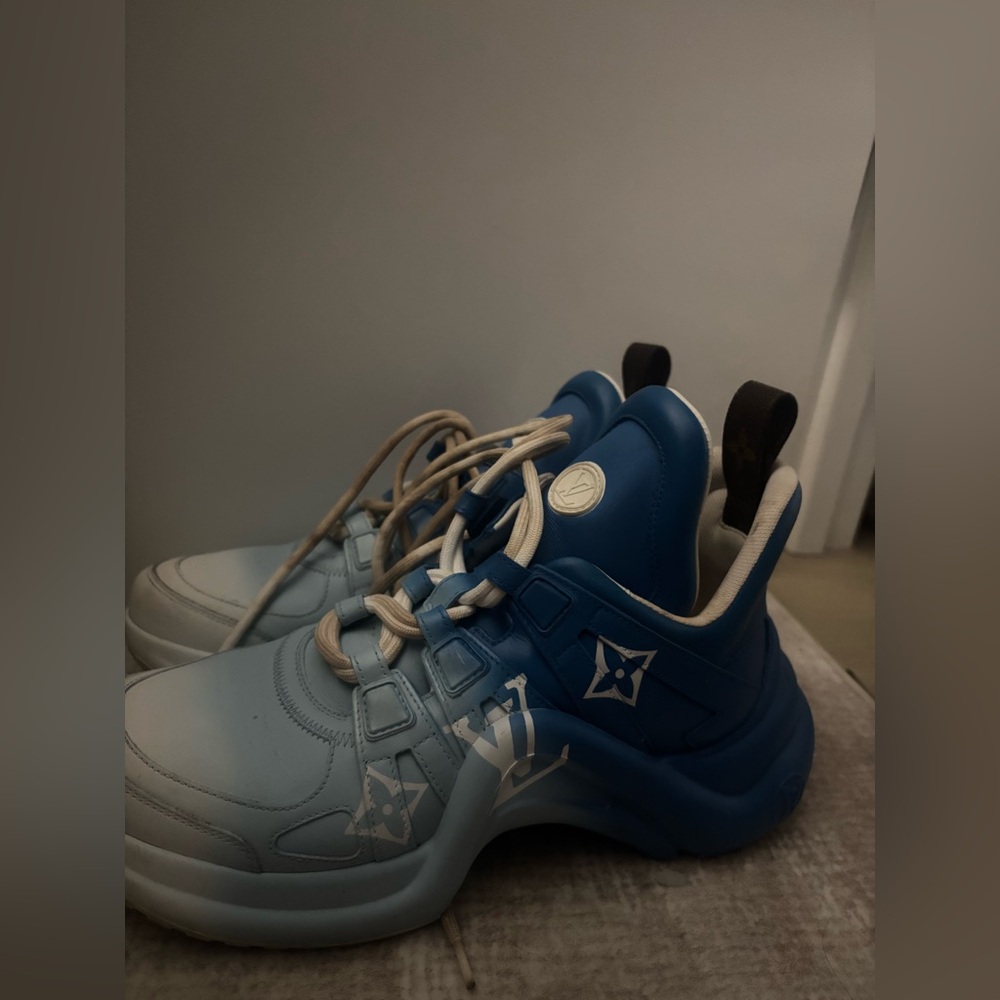 Louis Vuitton Blue and Cream Women’s Athletic Sneakers
